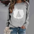 thumbnail image 2 of Sudadera Navideña de Cuello Redondo Para Mujer, Moda de Verano, Estampado Informal, Camiseta Holgada de Manga Larga, Top, Blusa, Jersey Odeerbi ODB197104, 2 of 6