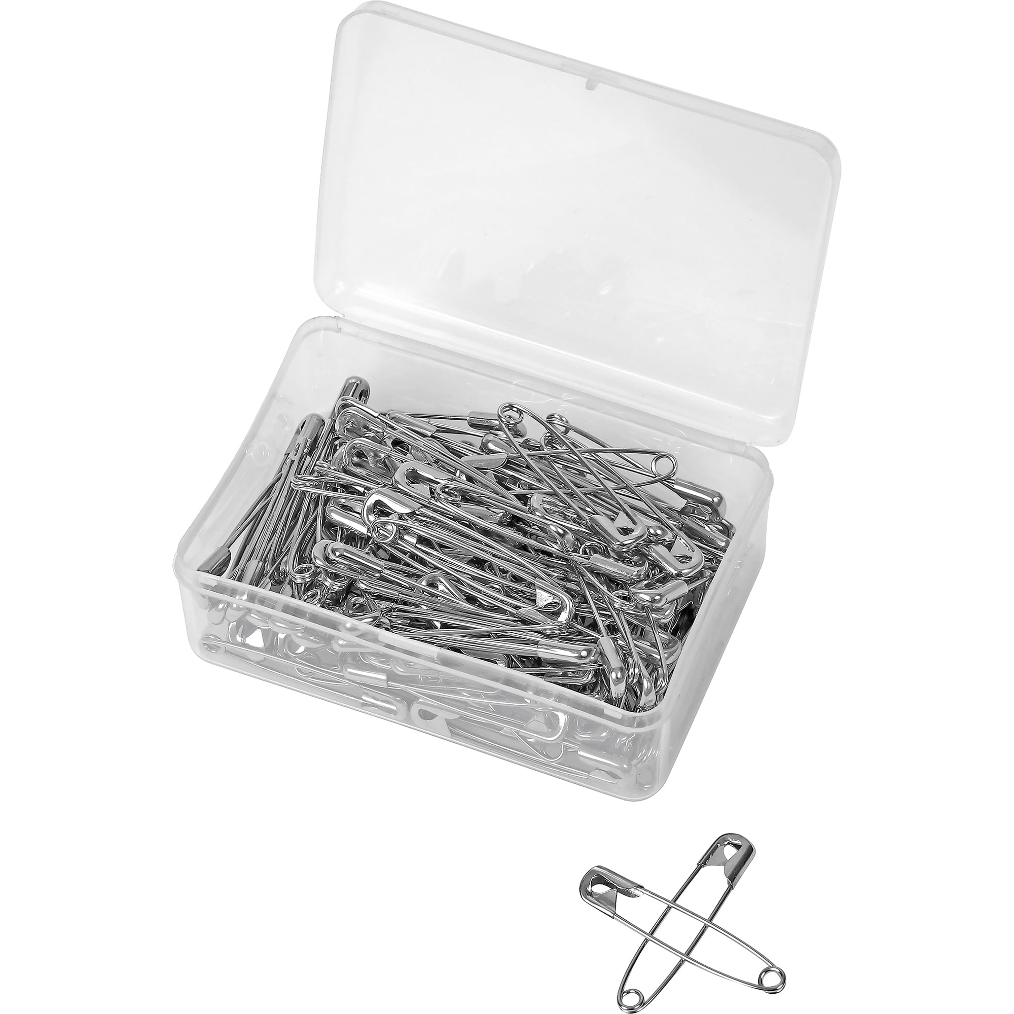 100PCS-2.2In Safety Pins,Stainless Steel Safety Pins,Safety Pins Bulk Metal  Silver Sewing Pins Clothing Clips Tool 55mm Decorative Safety pins