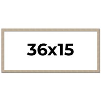 36x15 Frame Grey Solid Wood Picture Frame Width 1 Inches | Interior Frame Depth 0.5 Inches |