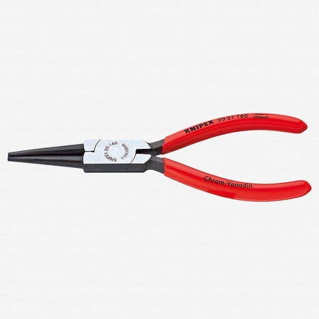 UPC: 0843221002596 | Knipex 6.3  Long Nose Pliers (round jaws) – Plastic Grip