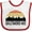 White and Red, variant on Inktastic Baltimore Maryland Skyline Sunset Boys or Girls Baby Bib