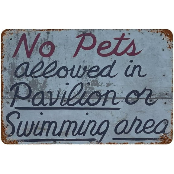 5.5x8 Inch Vintage Sign Pet Sign Large Vintage Advertisement,Advertising Sign,Pool Decor,Masonite Sign,For Farmhouse Bedroom Office Cafe Home Coffee Bar Pub Kitchen Bathroom Garden Yard Decor