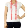 thumbnail image 2 of NYFASHION101® Silver-Tone Beaded Skinny Fishnet Shawl Scarf Waist Belt - Pink, 2 of 4
