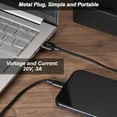 thumbnail image 4 of Cable de carga para controlador de 2 piezas, cable USB A a Micro USB de 6 pies, cable USB Micro USB, cable de carga, cable de carga rápida, cordón de cargador de teléfono, azul/negro, 4 of 6