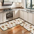 thumbnail image 3 of Kitchen Rugs Sets Of 2,White Highland Cow Flower Pattern Anti Fatigue Kitchen Mat Rugs Non Slip Washable,Decorative Kitchen Floor Mats for Kitchen,Sink,Laundry,17"x47"+17"x47", 3 of 5