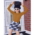 thumbnail image 3 of Arshiner 2 Packs Ribbed Knit Long Sleeve Shirts for Girls Soft Slim Fit Crewneck Casual Base Layer Tops Tees, 3 of 6