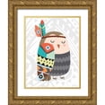 thumbnail image 1 of Robinson, Tamara 12x14 Gold Ornate Wood Framed with Double Matting Museum Art Print Titled - Tribal Owl, 1 of 4