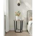thumbnail image 3 of End Table Round Side Table with Storage Shelf, Easy Assembly, Industrial Accent Furniture with Steel Frame, Heather Greige and Black, 3 of 6