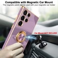 thumbnail image 6 of for Samsung Galaxy S22 Ultra Case with Magnetic Ring Holder Soft TPU Electroplated Cover Shockproof Scratchproof Kickstand Slim Protective Phone Case for Galaxy S22Ultra Purple, 6 of 12