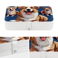 thumbnail image 4 of Corgi Jewelry Boxes PU Leather Necklace Holder Travel Organizer with Removable Compartment Portable, 4 of 6