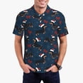 thumbnail image 3 of Balery Christmas Dachshund Printed Men’s Short Sleeve Polo Shirt, Midweight Men's Shirt,Golf Polo shirts -Medium, 3 of 9