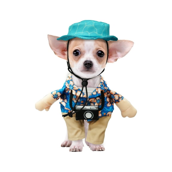 Best Furry Friends Costume for Dogs or Cats, Summer Tourist, Medium