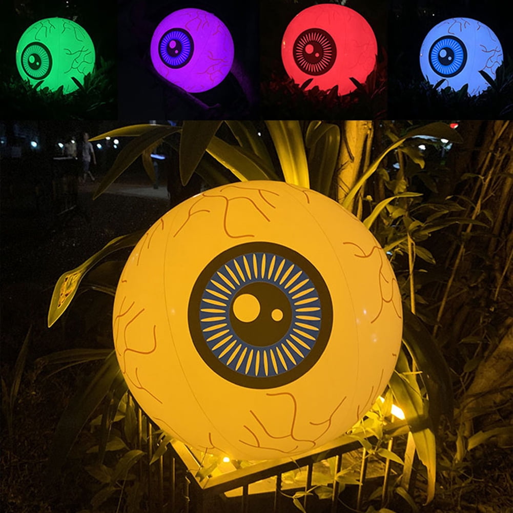 Travelwant Halloween Inflatables Eyeball Decorations LED Light