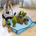thumbnail image 5 of Ovzne Plant Repotting Mat PVC Oxford Gardening Mats Copper Buckle Changing Mat Succulent Potting Planting Mixing Dirt Mat Potting Soil Plants Mat Indoor Garden Tools (100*100cm/40*40in, Blue), 5 of 6