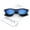 Black / Blue Mirror Polarized, variant on zeroUV Unisex Retro Colored Mirror Polarized Lens Square Horn Rimmed Sunglasses 55mm (Black / Yellow Mirror Polarized) - 55mm