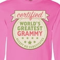 thumbnail image 4 of Inktastic Certified Worlds Greatest Grammy Accept No Substitutes Long Sleeve T-Shirt, 4 of 5