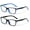 Blue/ Dark Blue, variant on 2 Pairs Kids Blue Light Blocking Glasses, Anti Eyestrain & UV Protection, Computer Gaming TV Phone Glasses for Boys Girls - Clear Lens Eye Glasses (Age 4-11) Rectangle