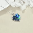 thumbnail image 4 of 925 Sterling Silver Book Lover Necklace Reading Pendant Graduation Gift Jewelry for Women with Blue Heart Crystal, 4 of 6