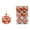Colour, variant on Red and Gold Christmas Balls Ornaments 60mm/2.36" Set of 6, Shatterproof Christmas Tree Hanging Baubles with Glitter Star Pattern, Holiday Party Wedding Home Decoration Accessories
