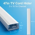 thumbnail image 3 of TV Cord Hider Yecaye CMC02 para 4 cables, 47 pulgadas, PVC blanco, 3 of 9