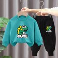 thumbnail image 2 of CAUYDY Children Photoshoot Outfits for Boy Long Sleeved Pullover Sweatpants 2Pcs Cute Matching Sets 5Y 6Y 7Y 8Y 9Y 10Y Kids Fall Winter Clothing G for Sizes 7-8 Years, 2 of 4