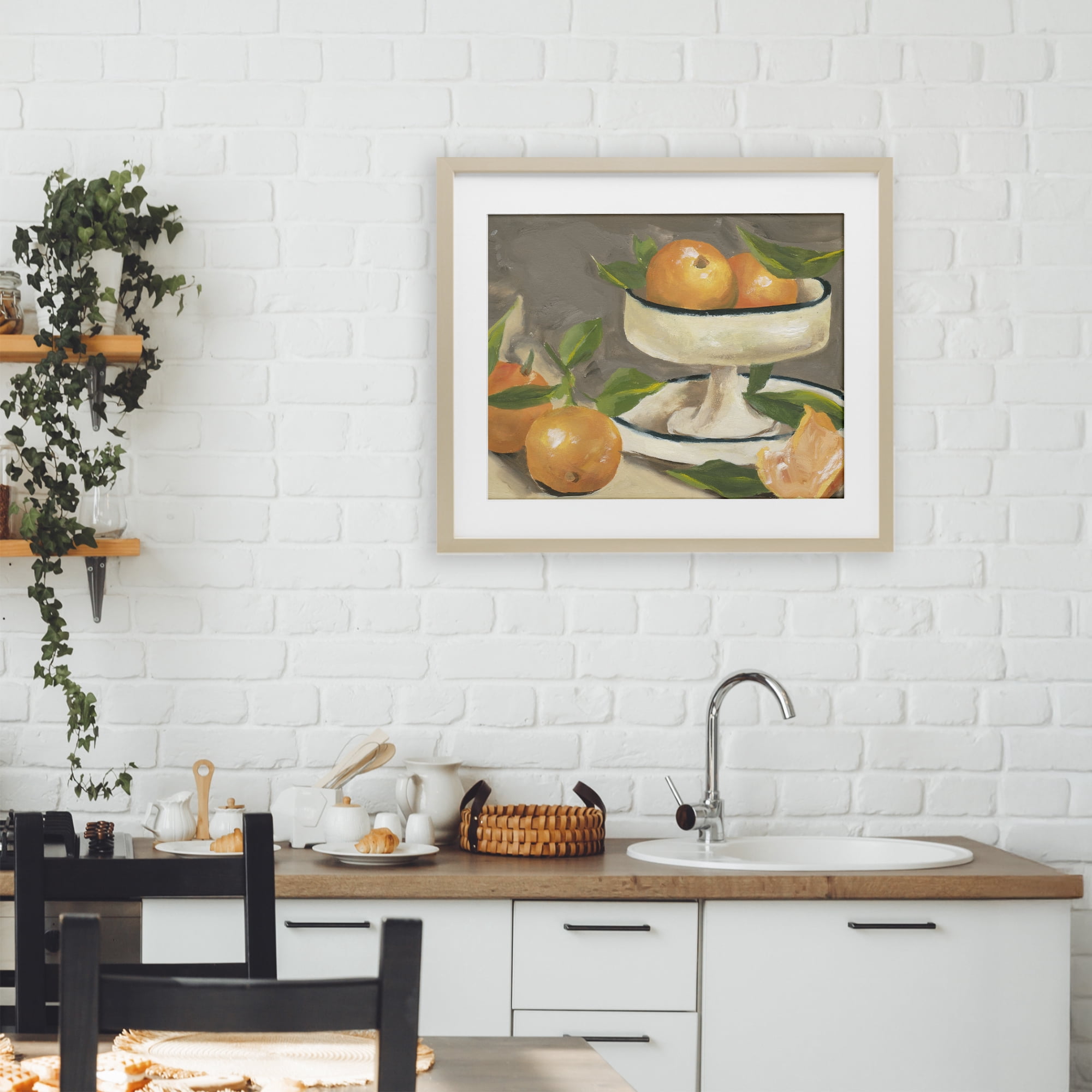 Stupell Industries Citrus In Stillness Birch Framed Print Under Glass, design by Melissa Wang