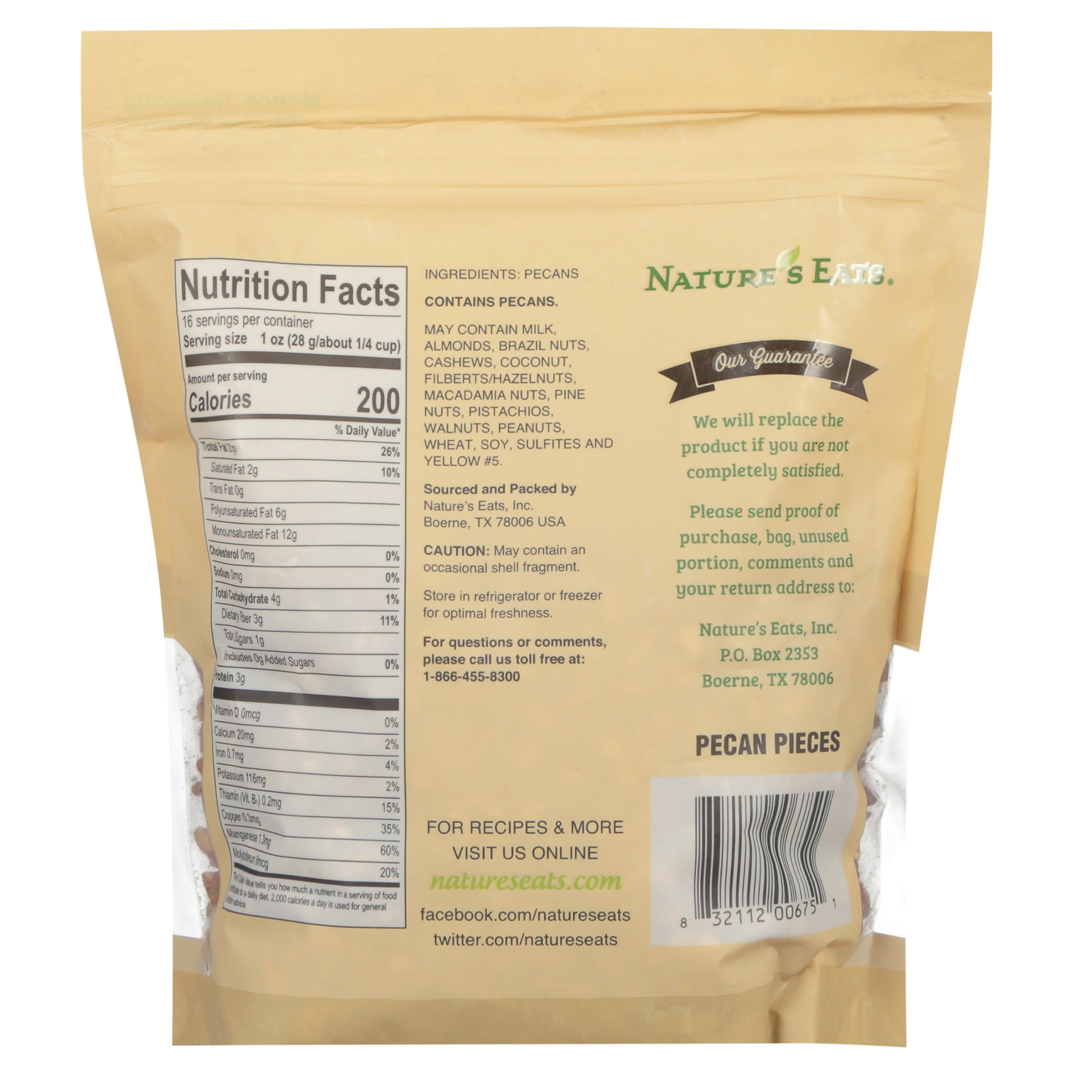 Nature's Eats Pecan Pieces, 16.0 OZ