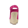 thumbnail image 2 of BLISSFUL STEP Women's Espadrilles Platform Heel Wedges Sandals Hot Pink 7, 2 of 7