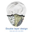thumbnail image 4 of Shower Caps,Blue Floral and Petal Pattern Waterproof Shower Cap for Women 4 Pieces,Double Reusable Hair Cover for Shower PEVA Elastic Stretch Hem, 4 of 7