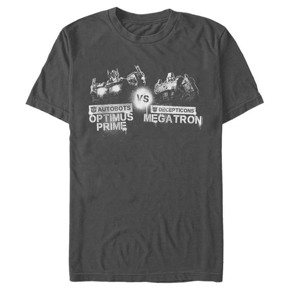 Men's Transformers Leader Face Off  Graphic Tee Charcoal X Large