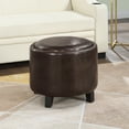 thumbnail image 4 of Designs4Comfort Oscar Storage Ottoman w/Reversible Tray in Espresso Faux Leather, 4 of 6