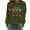 Army Green, variant on Women Fall Clothes Festive Wine Glass Print Sweatshirt Long Sleeve Round Neck Pullover Christmas Top Fall Fashion Must Haves