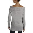 thumbnail image 2 of Rebecca Minkoff Women's Off-The-Shoulder Erid Sweater XX-Small Light Grey, 2 of 2