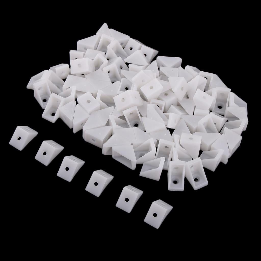 200 Pcs Heavy Duty ''L'' Corner Joint Angle Bracket Shelf Bracket Wall Hanging W/ Screws Decorative Corner Brackets Joint Angle Bracket