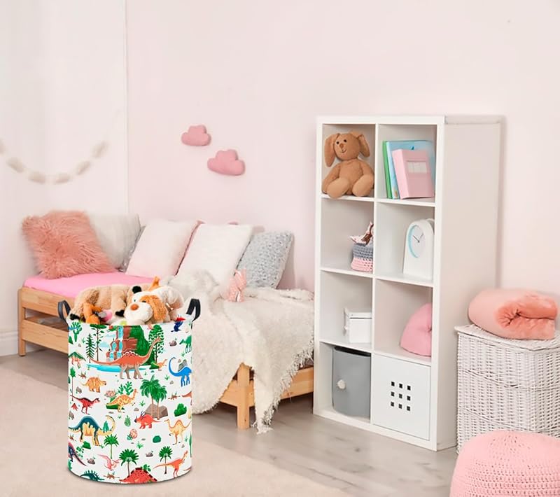 Kids Laundry Basket,Waterproof Baby Boys Nursery Hamper,Collapsible Fabric Storage Container,Toys Bin,Room Decor,Gift Basket