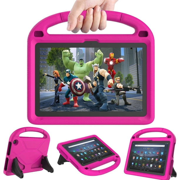 Funda para tablet DICEKOO Fire HD 10 y HD 10 Plus para niños, color rosa
