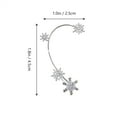 thumbnail image 2 of 1 Pair Crystal Snowflake Ear Bone Clip Cuffs Non Piercing Ear Hook Earrings, 2 of 8