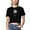 #02 Black, variant on Busydd T Shirts for Women Casual Short Sleeve Summer Tops for Women Trendy Round Neck Crop Tops for Women Comfy Cotton Graphic Tees M