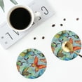 thumbnail image 5 of Balery 6 Pcs Retro Seamless Flying Butterfliesleather Coasters Set, Drink Table Cup Coasters For Living Room Kitchen Coffee Decor, 5 of 9