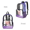 thumbnail image 2 of ZIATUBLES Clear Backpack, Heavy Duty Fabric & PVC Transparent Bookbag with Axolotl Hearts Print, Large Capacity See Through Backpack for School College Work Travel Security, 2 of 7