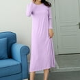 thumbnail image 5 of beishanbush Clothing Women Nightgowns & Sleepshirts Under $10 Women's Spring and Summer Solid Color Mid Length Dress Summer Cool Feeling Bow Large Size Short Sleeved Pajamas Dress Home Dresses, 5 of 6