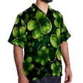 thumbnail image 2 of Saint Patrick's Day Men's Short Sleeve Hawaiian Beach Poplin Shirt Casual Printed Button Down Summer Unisex Shirt, 2 of 6