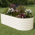 thumbnail image 2 of Galvanized Steel Oval Garden Bed, Tool-Free Assembly, Open-Bottom Planter Box with Deep Root Space for Vegetables, Flowers & Herbs, 2 of 6