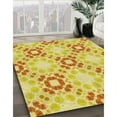 thumbnail image 3 of Ahgly Company Machine Washable Indoor Square Transitional Neon Yellow Area Rugs, 7' Square, 3 of 7