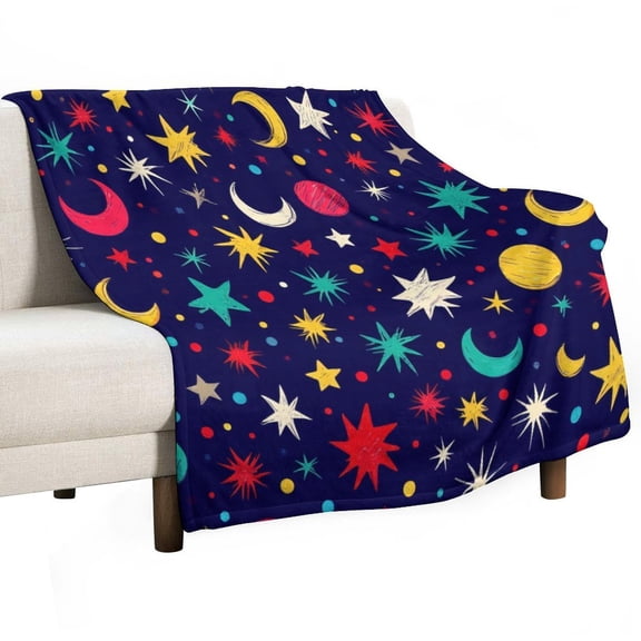 Colorful Space Pattern Blankets Bedroom Living Room Sofa Throw Blankets for Beds