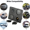 thumbnail image 4 of 4 in 1 Charger Socket Panel, 12V 4.2A Dual USB Charger Socket Power Outlet & LED Voltmeter - Blue, 4 of 4