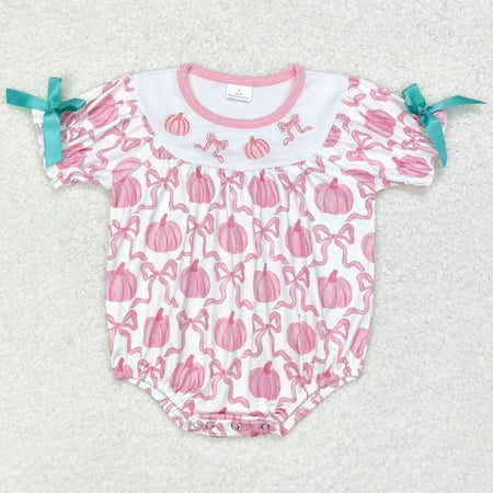 

Stylish Floral Baby Girls Rompers with Bows - Adorable Daddy‘s Girl Jumpsuits for Halloween - Boutique Infant Toddler Clothes for Fashionable Kids