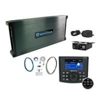 Rockville RGHR45 4 Zone Marine Receiver w/Bluetooth 6-Channel Amplifier Remotes