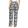 thumbnail image 3 of Naloa Tropical Leaves Print Women’s Ultra-Soft Comfy Pajama Lounge Pants with Pockets & Drawstring, 3 of 8