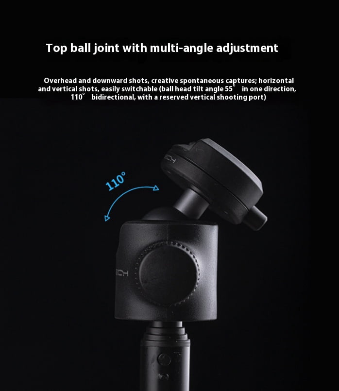 Camera Tripod Selfie Stick - Bigcan Compact Vlogging Tripod with Ball Head, Quick Release Mount and 360° Swivel for Action Camera, Smartphone, Mirrorless Camera